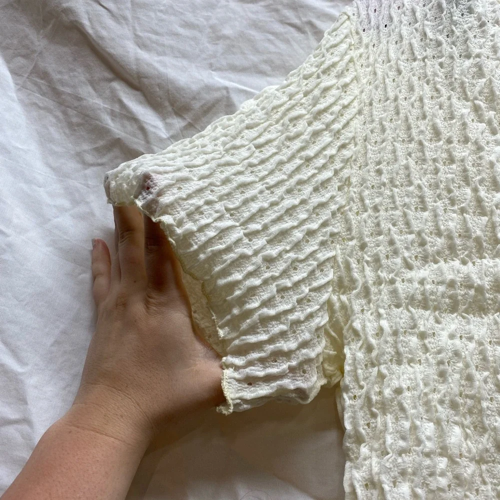 Shein Plus Eyelet Textured Tee - Picture 11 of 15